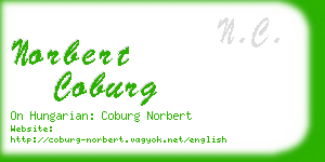 norbert coburg business card